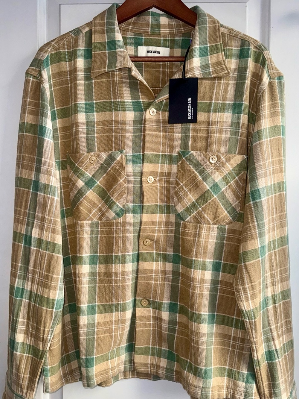 Buck Mason NWT Calistoga Plaid Cabinessence Flannel Camp Shirt